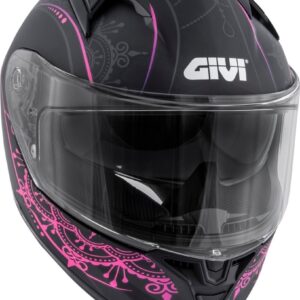 GIVI 50.6 Stoccarda Mendhi Damen Helm, schwarz-pink, Größe S, schwarz-pink, Größe S