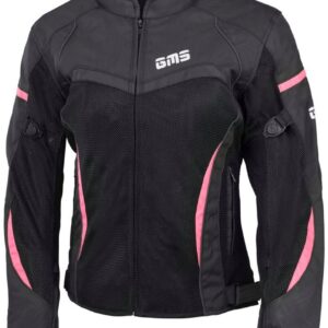 GMS Tara Mesh Damen Motorrad Textiljacke, schwarz-pink, Größe XS, schwarz-pink, Größe XS