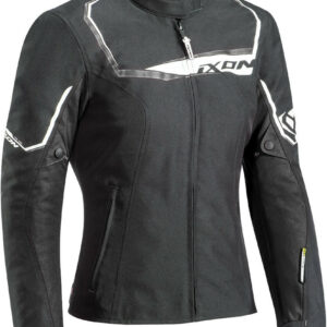 Ixon Challenge Damen Motorrad Textiljacke, schwarz-weiss, Größe XS, schwarz-weiss, Größe XS
