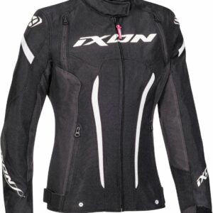 Ixon Striker Damen Motorrad Textiljacke, schwarz-weiss, Größe S, schwarz-weiss, Größe S