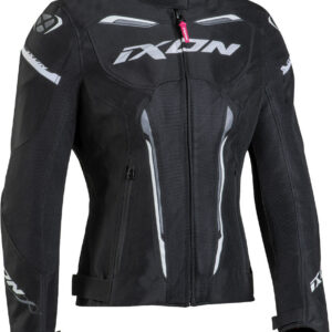 Ixon Striker WP Damen Motorrad Textil Jacke, schwarz-weiss, Größe S, schwarz-weiss, Größe S