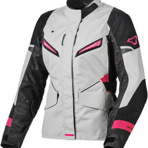 Macna Sonar Damen Motorrad Textiljacke, grau-pink, Größe XL, grau-pink, Größe XL
