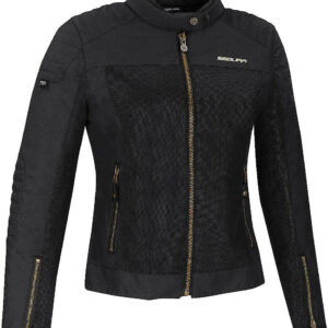 Segura Oskar Damen Motorrad Textiljacke, schwarz, Größe 46, schwarz, Größe 46