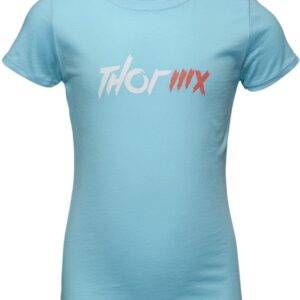 Thor MX Jugend Mädchen T-Shirt, blau, Größe S, blau, Größe S