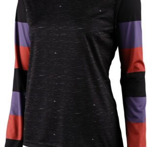 Troy Lee Designs Lilium Rugby Damen Fahrrad Jersey, schwarz-mehrfarbig, Größe XS, schwarz-mehrfarbig, Größe XS
