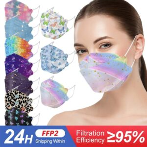 10 PCS ffp2 mascarillas CE KN95 Masks Approved hygienic Colors Respiratory Filter Face Mask ffp2mask Reusable Fish Masks KN95
