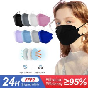 10PCS Adult Fish FFP2 Mask kn95 Approved Masks Safety Dust Respirator Masks Protective Face Masks FPP2 Mask KN95 ffp2masks CE