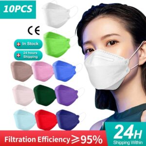 10PCS FFP2 Masks KN95 Mascarillas 4 Layers Filter Reusable Face Mask Protective Mouth Masken CE FFP2MASK Respirator Masque маска