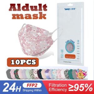 10PCS KN95 Mask 4 Layers Filter CE FFP2 Mascarillas ffp2mask Protective Mouth Masken Reusable Face Masks Respirator Masque маска