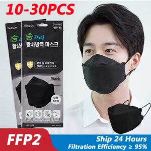 10pcs Black Mascarillas approved ffp2 Face Masks FFP2 homologada españa Adult Protective mascarillas fpp2 Black masque маска