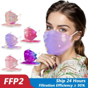 10pcs FFP2 Face Mask For Adult Disposable Fish Type Mouth Masks Solid 4ply Protective mascarillas fpp2 niños masque Маска