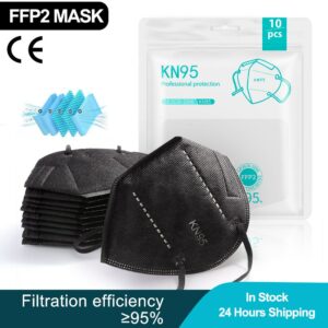 FFP2 Mask200pcs KN95 Face Masks Breathable Maske Dustproof against Pollution MouthMask Black filter mascarilla kn95mask Reusable