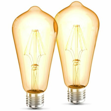 2x LED Leuchtmittel Vintage Filament Industrie Lampe E27 Retro Glühbirne ST64 4W - 30