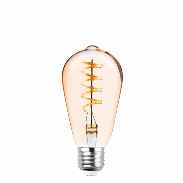 3x Forever Light led Birne Filament E27 ST64 4W 230V 2000K 250 Lumen sf Gold Reto Glühbirne Vintage-Stil