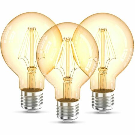 3x led Leuchtmittel Filament Vintage Industrie Lampe E27 Retro Glühbirne G80 4W - 30