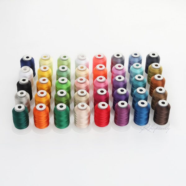 40 Polyester Stickerei Gewinde 550yd Filament Themen Hohe Festigkeit Glanz Für