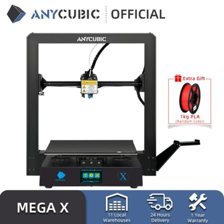 ANYCUBIC Mega X FDM 3D Drucker Kit mit Lebenslauf Drucken und Freies 1kg PLA Filament DIY 3D