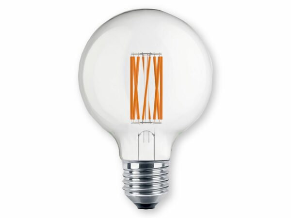 BLULAXA LED-Filament-Lampe, G95, E27, EEK: A, 3,8W, 806lm, 3000K