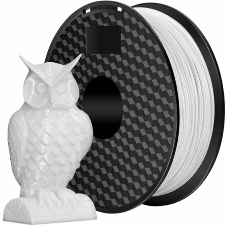 Creatorally - 1KG PLA-Filament für 3D-Drucker, Drahtdurchmesser 1,75 mm Druckmaterial für 3D-Druckerteile (weiß)