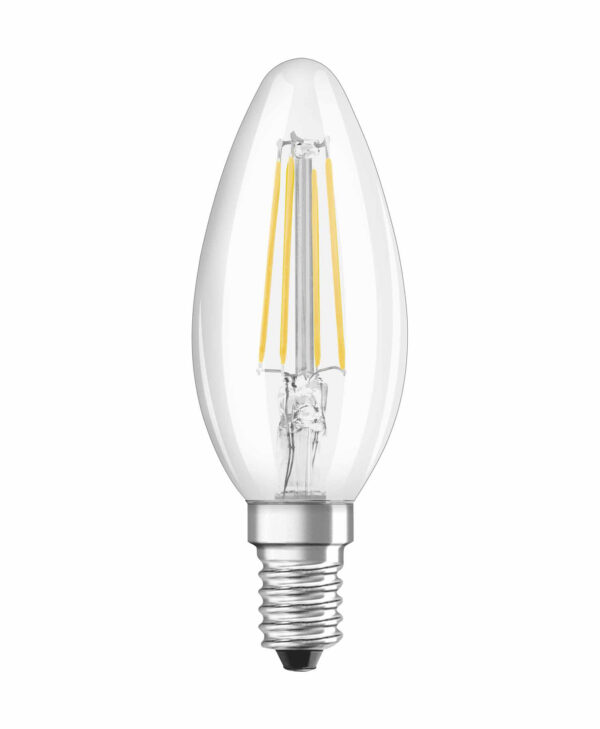 LED CLASSIC B25 Filament Lampe in Kerzenfom mit 2,5W E14, warmweiß, klar