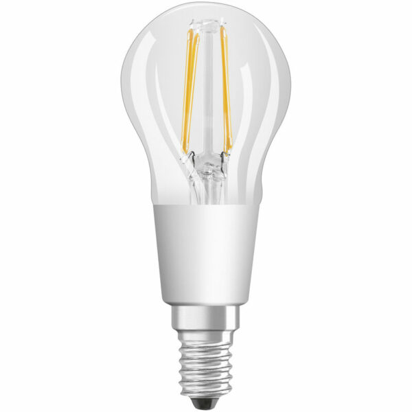 Ledvance - Smarte LED-Lampe mit Wifi Technologie, Sockel E14, Dimmbar, Warmweiß (2700K), Tropfenform, Klares Filament, Ersatz für herkömmliche