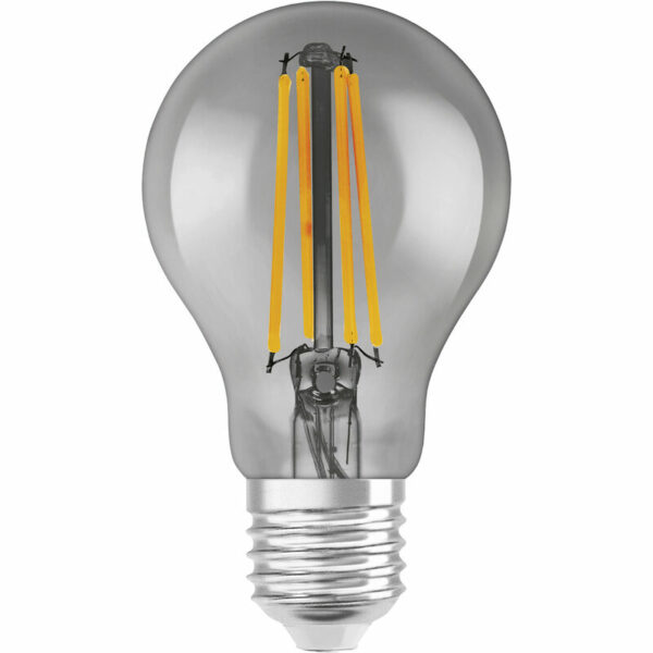 Ledvance - Smarte LED-Lampe mit Wifi Technologie, Sockel E27, Dimmbar, Warmweiß (2500K), Birnenform, Klares Filament im Rauchglas, Ersatz für