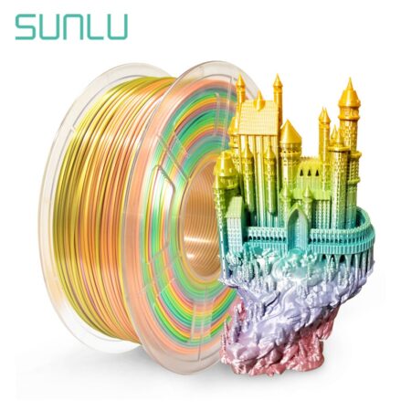 SUNLU 1,75mm PLA SEIDE Regenbogen farbe 3D drucker Filament verwicklung freies 100% keine blase mit