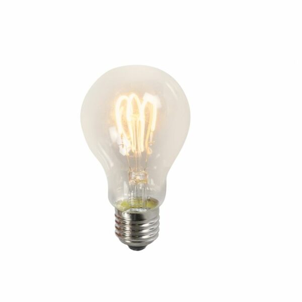 Twisted-Filament-LED-Lampe A60 3W 2200K klar