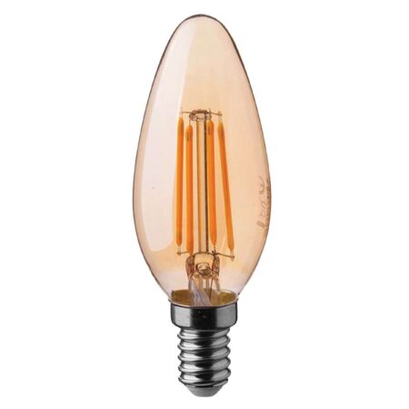 V-TAC LED-Filament-Lampe VT-1955-N, E14, EEK: F, 4W, 350lm, 2200K