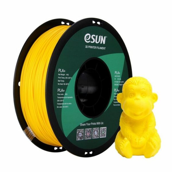 eSUN3D Filament eSUN 3D Drucker Filament 1,75 mm PLA+ 1kg Spule, Gelb, Ø1,75±0,03mm, versch. Farben