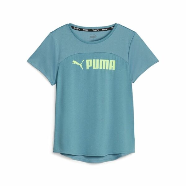 Puma Fit Logo Ultrabreathe T-Shirt Damen - blau/grün -L