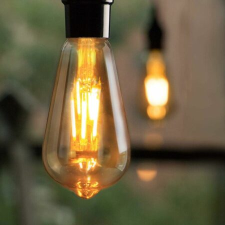 ZMH LED Edison Gluehbirne E27 Vintage Glühlampe 4W Warmweiß 2700K Gluehbirne Dekorative Filament Lampen ST64 Antike Bulb für Nostalgie und Retro