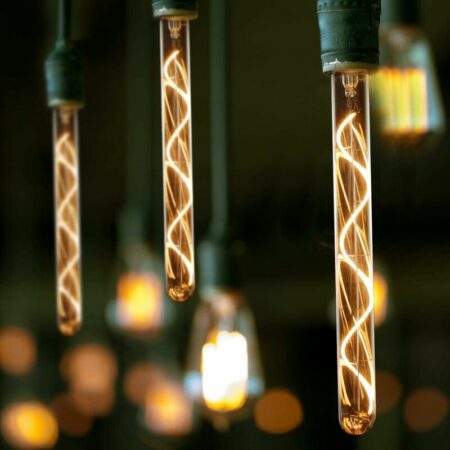 ZMH LED Edison Gluehbirne Röhrenlampe E27 Vintage Glühlampe in Röhrenform Goldfarbe tube Warmweiß Spirale Filament Antike Nostalgie & Retro