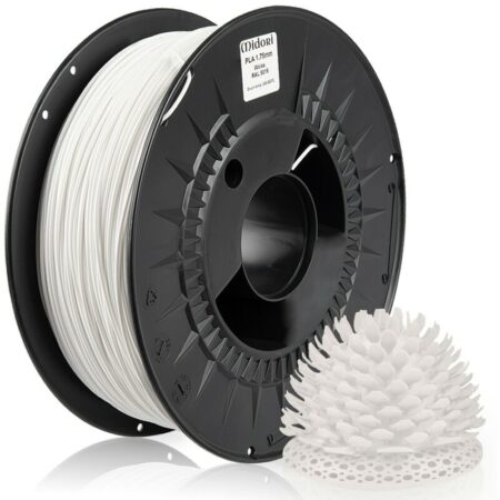 10 x MIDORI® 3D Drucker 1,75mm PLA Filament 1kg Spule Rolle Premium Weiß RAL9016 - Weiß