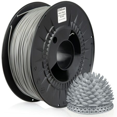 20 x MIDORI® 3D Drucker 1,75mm PLA Filament 1kg Spule Rolle Premium Aluminium Weiß RAL9006 - Aluminium Weiß