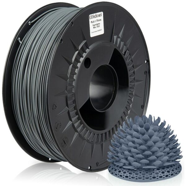 20 x Midori 3D Drucker 1,75mm pla Filament 1kg Spule Rolle Premium Signalgrau RAL7000 - Signalgrau