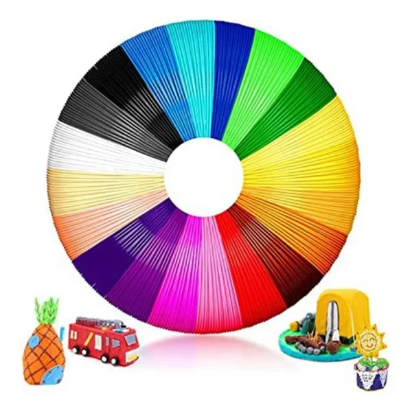 20PCS 10 M Each - 3D Pen PCL Filament 1.75 Mm 3D Pen Colours Set For Low Temperatures, 3D Children's Pen