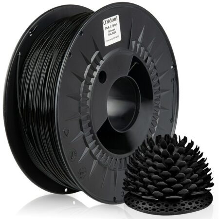 4 x MIDORI® 3D Drucker 1,75mm PLA Filament 1kg Spule Rolle Premium Schwarz RAL9005 - Schwarz