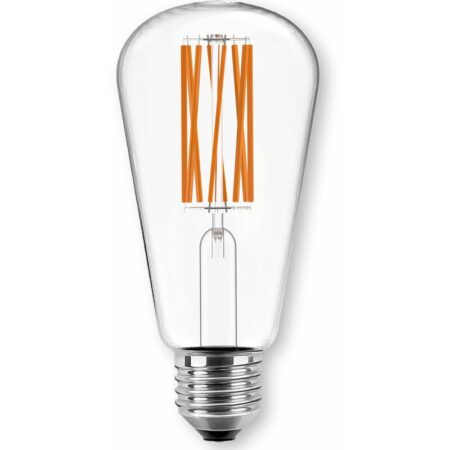 LED-Filament-Lampe, ST64, E27, eek: a, 3,8W, 806lm, 3000K - Blulaxa