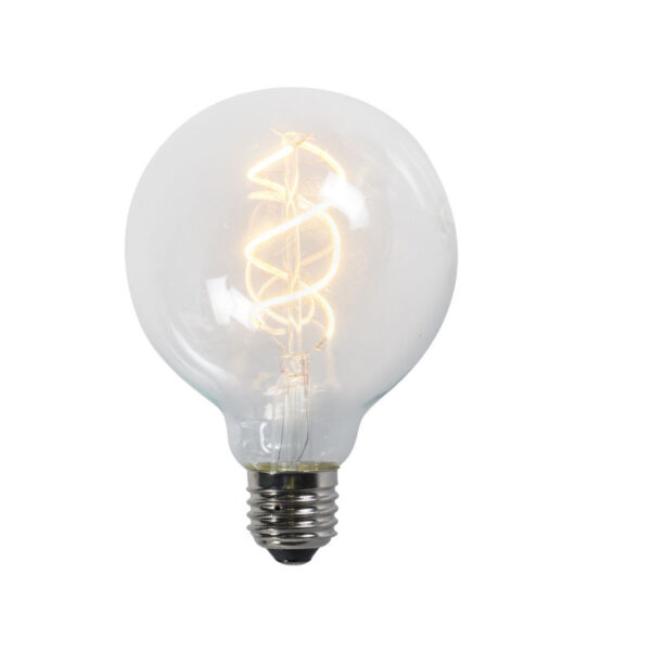 Luedd - Twisted Filament LED-Lampe G95 5W 2200K klar - Transparent