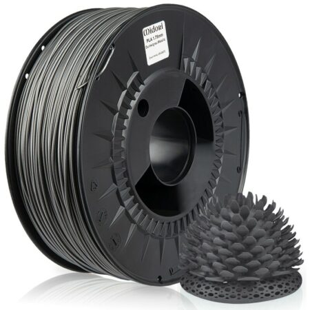 Midori - 10 x ® 3D Drucker 1,75mm pla Filament 1kg Spule Rolle Premium Dunkelgrau Metallic - Dunkelgrau Metallic
