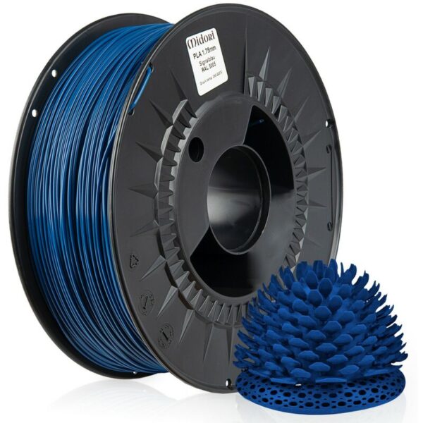 Midori - 3D Drucker 1,75mm pla Filament 1kg Spule Rolle Premium Signalblau RAL5005 - Signalblau