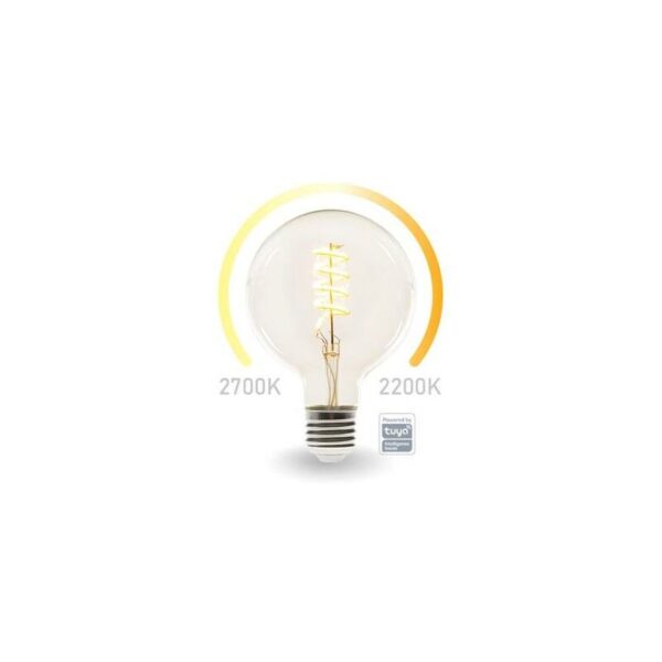 Perel SMART-WI-FI-LED-LAMPE MIT FILAMENT - WARMWEIß & INTENSIV WARMWEIß - E27 - G125