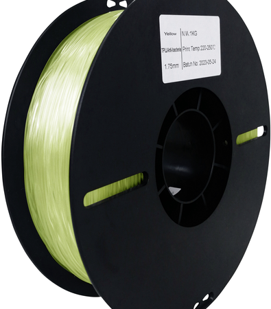 Renkforce RF-5771506 Filament TPU antibakteriell, flexibel, hohe Zugfestigkeit 1.75 mm 1 kg Transparent-Gelb 1 St. (RF-5771506)