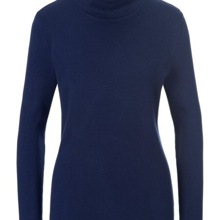 Saint Mignar - Rollkragen-Pullover, blau, Gr. 36, Viskose