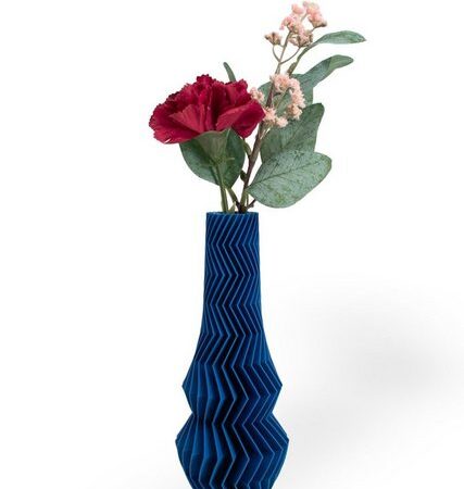 Shapes - Decorations Dekovase Zigzag One - Exclusive by Martin Žampach, Vase, 10 Farben, 3D-Druck (Einzelmodell, Vase mit Reagenzglas zur Nutzung mit Wasser), Wasserdicht, Leichte Struktur innerhalb des Materials (Rillung)