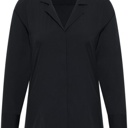 Signature Shirt Bluse in schwarz unifarben