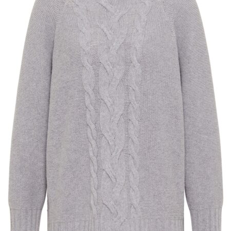 Strick Pullover in grau unifarben