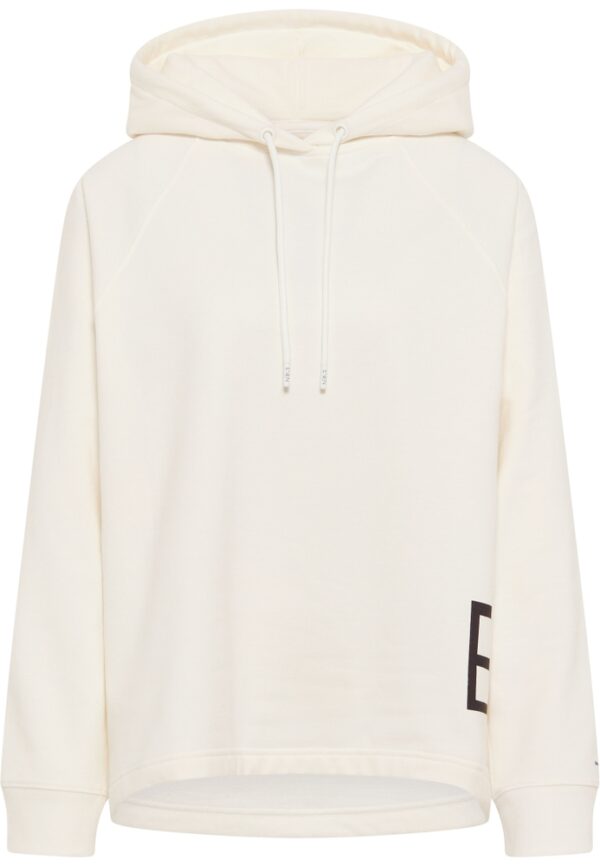 Sweatjacke in off-white unifarben