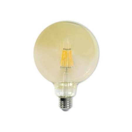 Trade Shop Traesio - led glühbirne filament vintage 12 w E27 amber globe G125 warmes licht G125-O12C